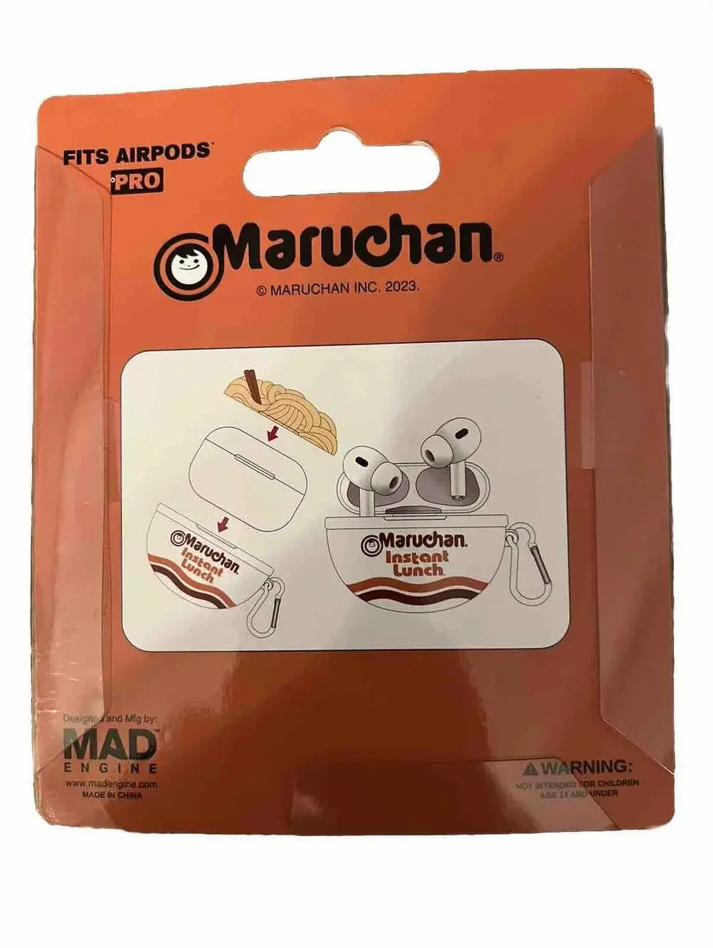 Maruchan Ramen Instant Lunch Silicone Apple Airpod Holder For Gen 1 & 2 BNIB